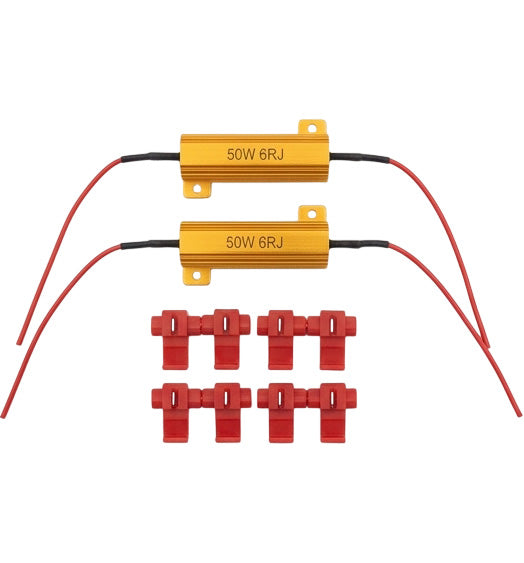 LED Load Resistors 50W 6Ω Pair – Fix Hyperflash & CANBUS Errors | Turn Signal & Indicator Resistors