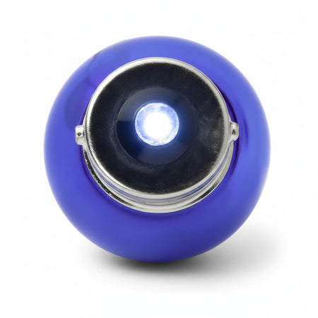 Blue wheel with a central hub on a white background