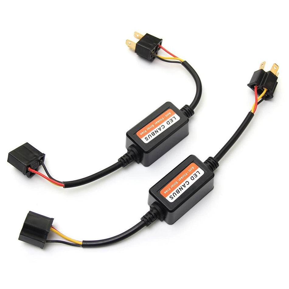 H4 LED Canbus Decoders (Pair) – Anti-Flicker Adapter &amp; Error Free Warning Canceller