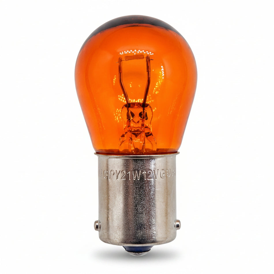 BAU15s Amber Indicator Bulb (PY21W) – 12V 21W Offset Pin