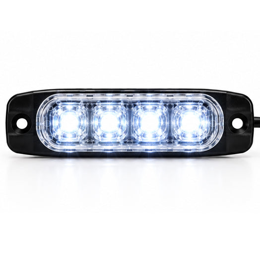 4 LED Bright White Side Marker Lights Oval 12V 24V Bright LED