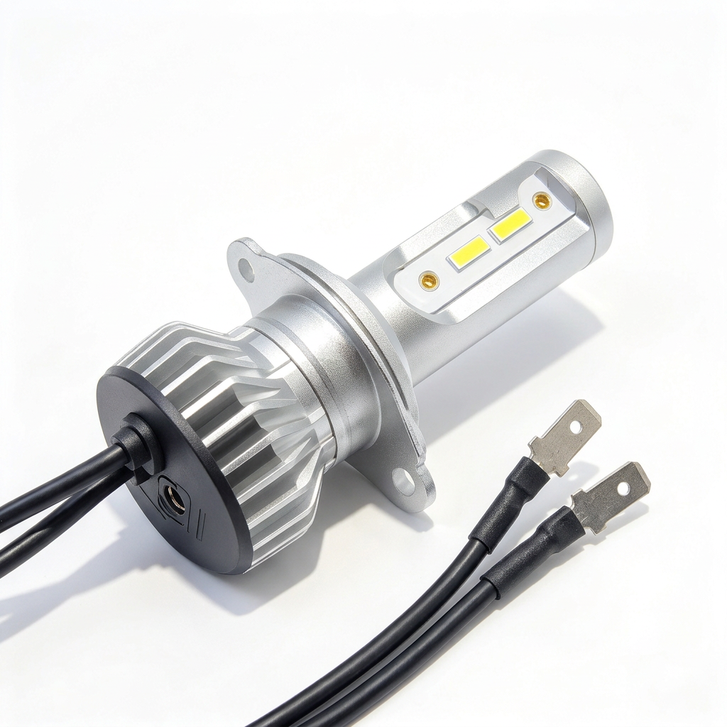 H1 LED bulb on white with subtle shadow