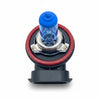 Mechanical component with blue knob and red and black casing on a white background