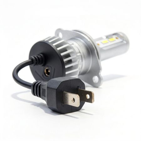 H7 two-pin connector close-up on white