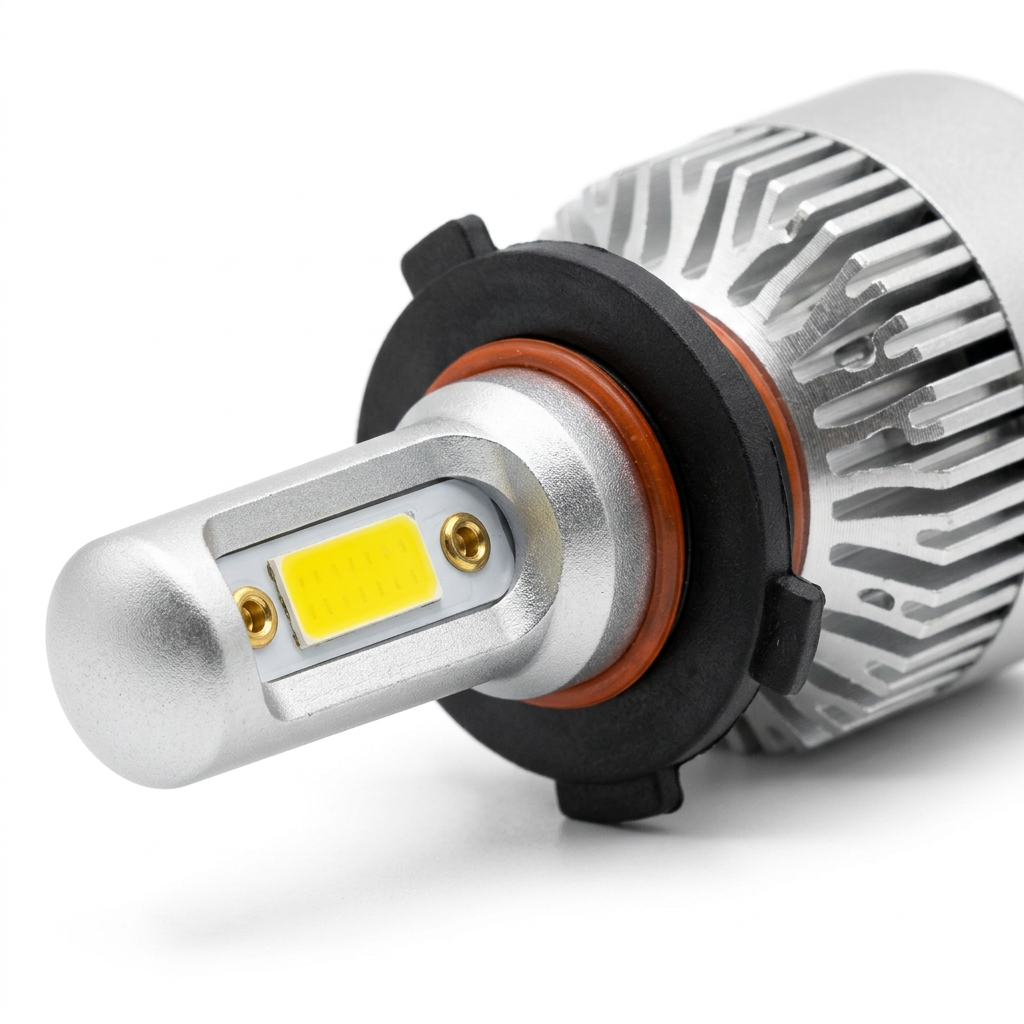 LED panel and mounting collar close-up
